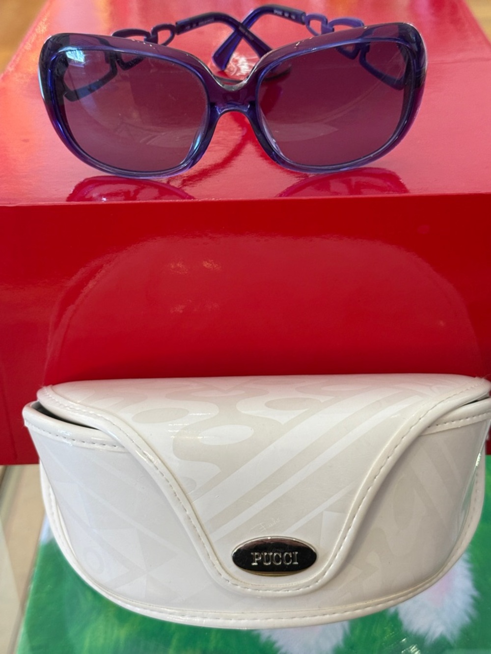 Pucci Women’s Purple Fashion Sunglasses Designer Style made in Italy great cond - Picture 14 of 15